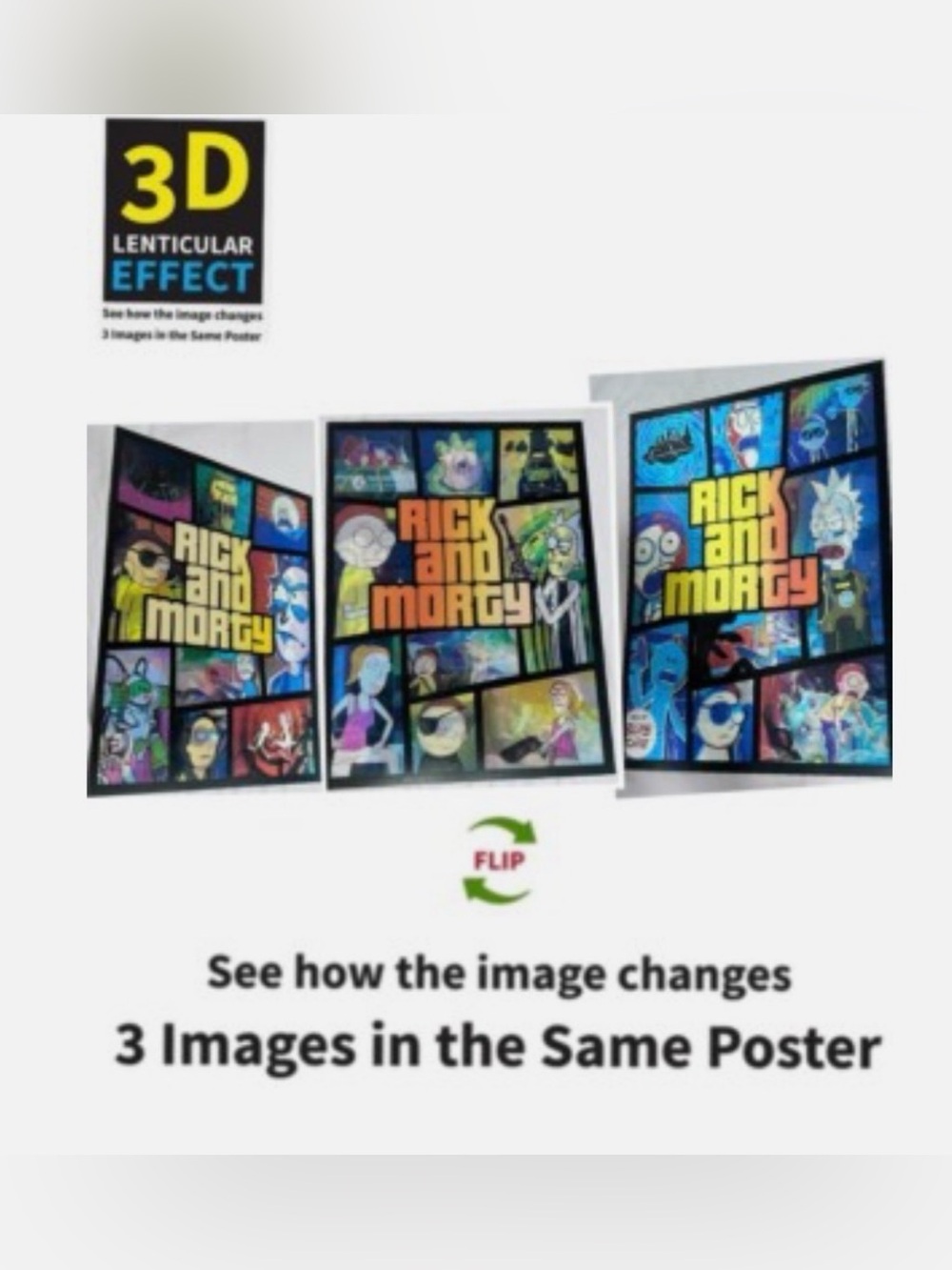 Rick and Morty- 3D Poster — 3DLenticular
Effect-3 Images In One - Picture 4 of 10